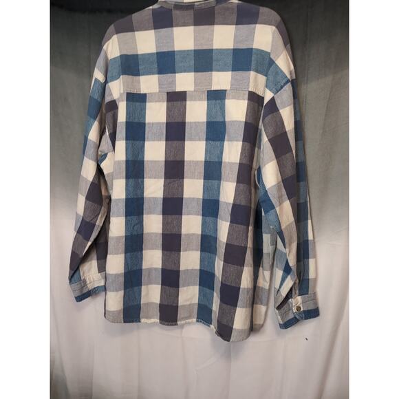 Bon Homme Men's Flannel Shirt Long Sleeve 100% Cotton Size 1XB(202) - Picture 7 of 8